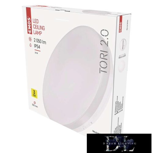 Lampă LED EMOS TORI circulară 24W 2050lm NW IP54 albă